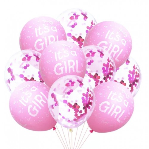 Kız Bebek 10 lu Helyum Balon